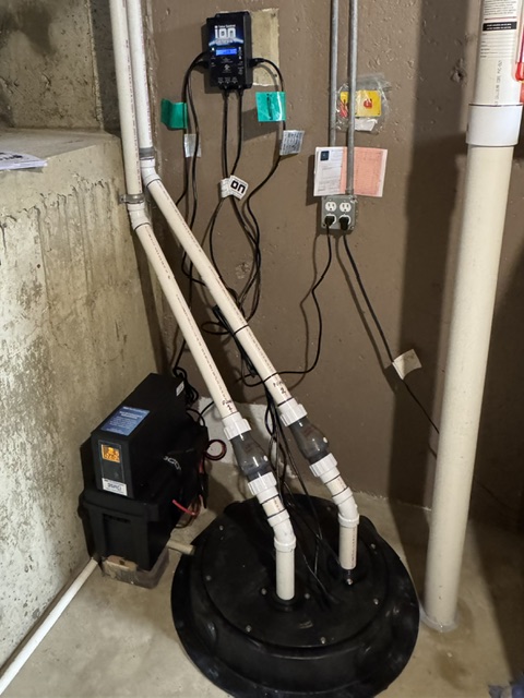 Double Sump Pump Installation in Hinsdale with Battery Backup